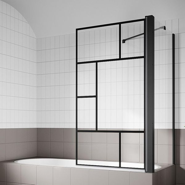 Sonni Cabina Doccia Per Vasca Da Bagno Pieghevole 80X140Cm, Doccia, Vetro Nano Esg Vetro Di Sicurezza Temperato Con Rivestimento Nano, Per Vasche Da Bagno-image