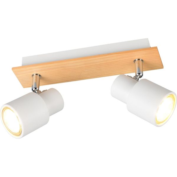 Reality Lampade Faretto Da Parete Pierre A 2 Luci L 31X15X6 Cm Bianco Faretto Spot-image
