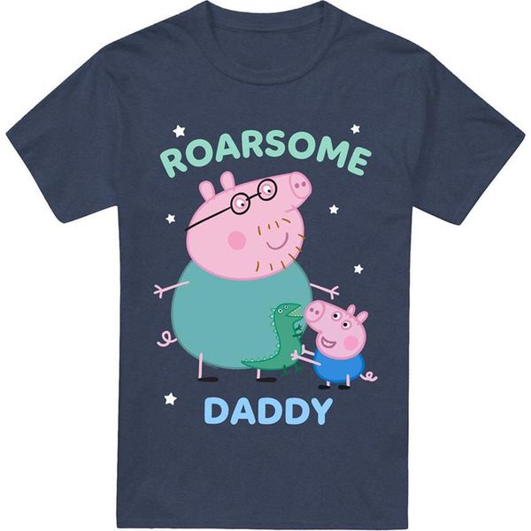 Peppa Pig - Maglietta "Roarsome"" Per Uomo/Donna Unisex TV21393 (Xxl) (Blu Navy Screziato)"-image
