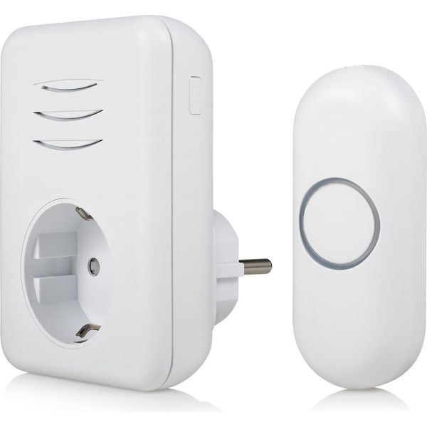 Campanello Senza Fili Byron Con Presa 230 V - Bianco-image
