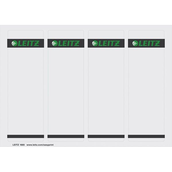 Leitz 1685-00-85 1685 Etichette Per Dorso Pc - Carta, Corte/Larghe, 400 Pezzi, Grigio-image