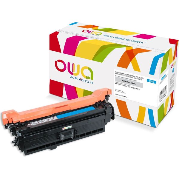 Armor Owa - Ciano - Compatibile - Rifabbricato - Cartuccia Di Toner (Alternativo A: Hp CE401A) - Per Hp Color Laserjet En-image