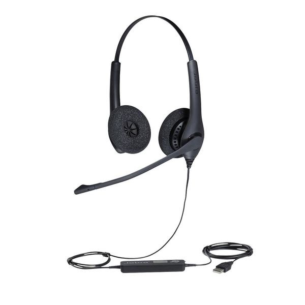 Jabra Biz 1500 Usb Duo A Cancellazione Del Rumore, A Banda Larga, Braccio Del Microfono: Flessibile, Per Telefonia Ip (1559-0159)-image