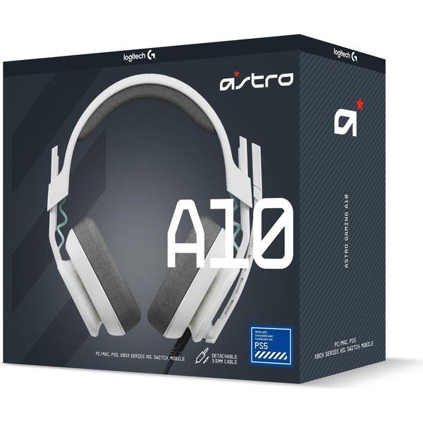 Logitech Astro Gaming A10 Gen 2 - Cuffie - Circumaurali - Cablate - Spinotto Da 3,5 Mm - Bianco (939-002064)-image