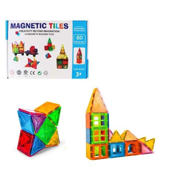 Set Di Costruzioni Magnetiche - 60 Pezzi-image