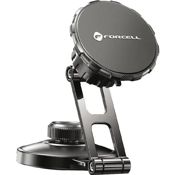 Portacellulare Forcell F-Grip Ironsecure - Parabrezza/Centro Console Magnetico Nero-image