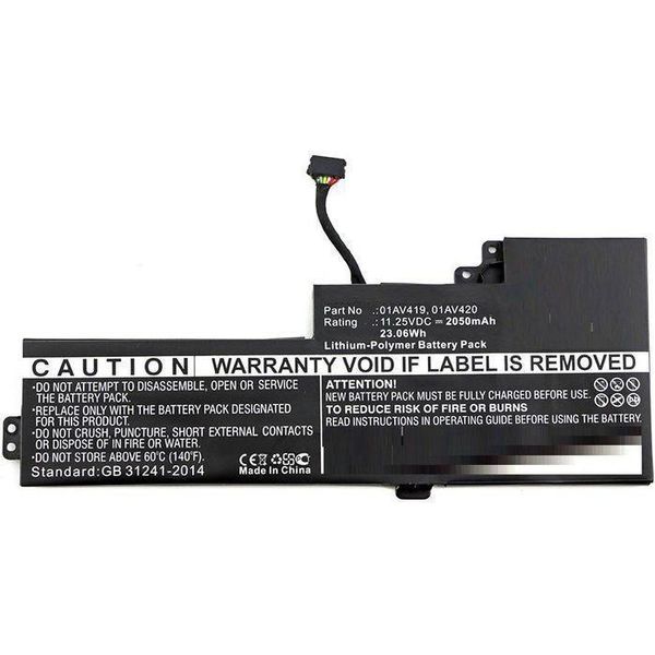 Coreparts Laptop Battery 23Wh Li-Pol 11.25V 2050Mah Black - Batterie - 2.050 Mah (01AV420-CP)-image