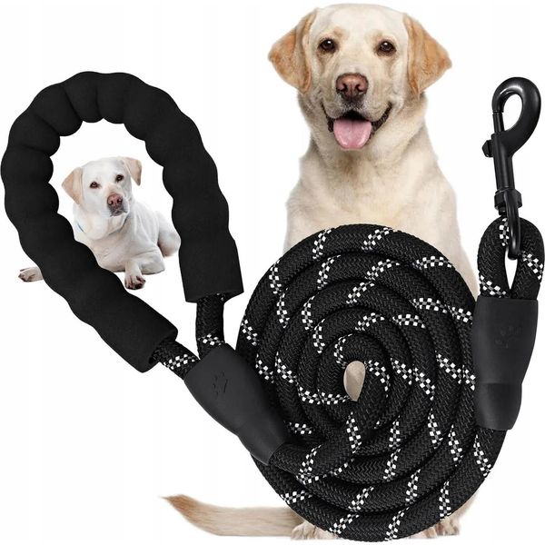 Guinzaglio Per Cani Lungo 5 M Riflettente, Forte, Durevole Guinzaglio Da Addestramento Fino A 50 Kg-image