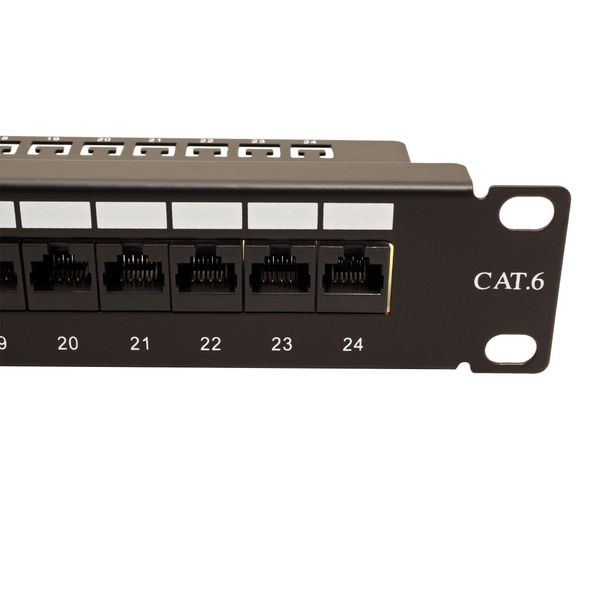 Value Kat. 6 / Class E 48,30Cm (19")-Patchpanel, 24P, Ungeschirmt, Schwarz (26.99.0362)"-image