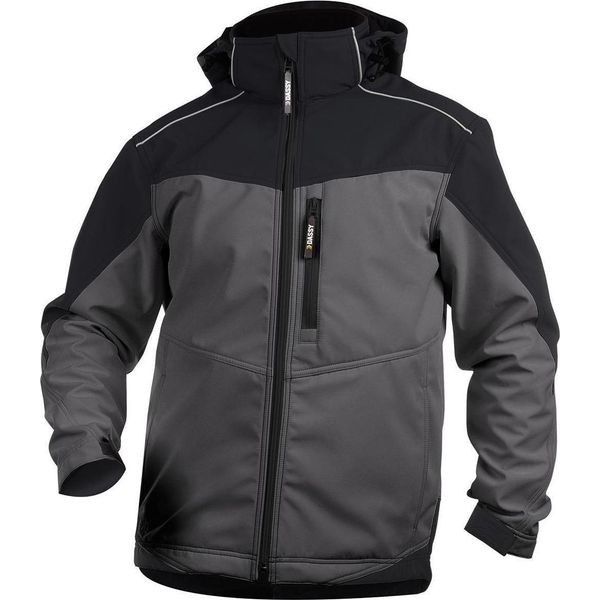Dassy® Jakarta Giacca Softshell Bicolore Grigio Cemento/Nero Taglia 3XL Lunghezza: Standard-image