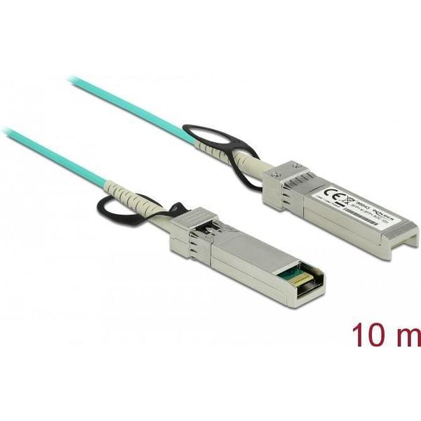Delock - Cavo Di Collegamento Diretto 10Gbase - Da Sfp+ (M) A Sfp+ (M) - 10 M - 3 Mm - Fibra Ottica - SFF-8431/SFF-8432 - Op. Attiva-image