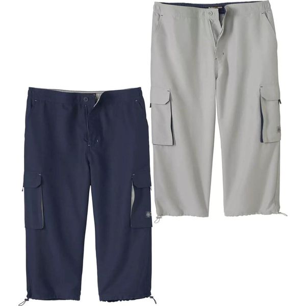 Atlas For Men - Pantaloni Cargo 2-Pack Per Uomo AF679 (5XL) (Grigio/Blu Navy)-image
