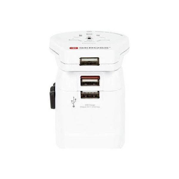 Skross Pro Light 3X Usb - Universale - Universale - Tipo A - Tipo B - Tipo C (Spina Euro) - Tipo E (Fr) - Tipo F - Tipo G (Uk)-image