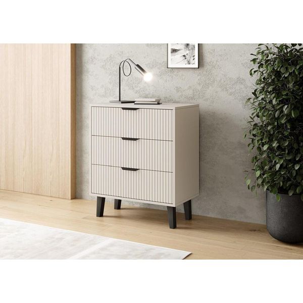 Cassettiera Con Cassetti Sitive Slim - Cashmere / Nero-image