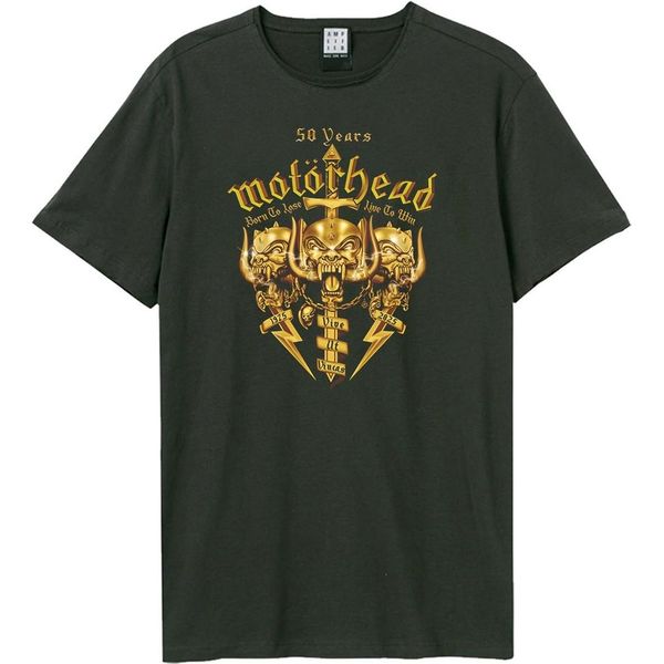 Amplified - Maglietta "Crest 50Th"" Per Uomo/Donna Unisex GD3940 (M) (Charcoal/Gold)"-image