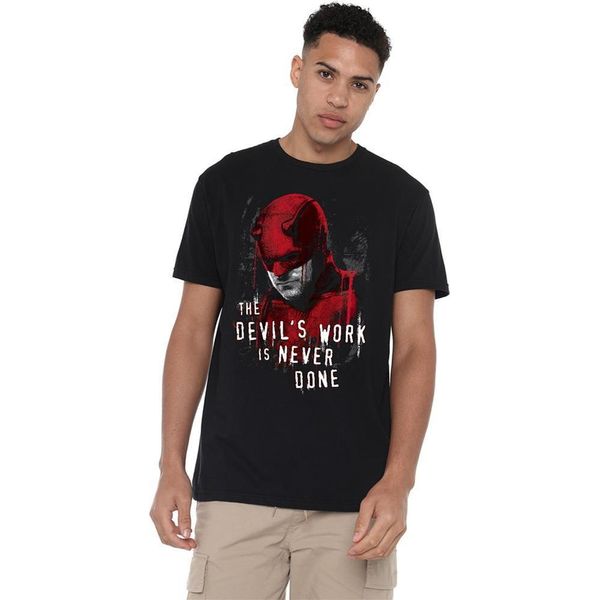 Daredevil - Maglietta "Born Again Il Lavoro Del Diavolo Non è Mai Finito"" Per Bambini/Donne Unisex TV21866 (3XL) (Schwarz)"-image