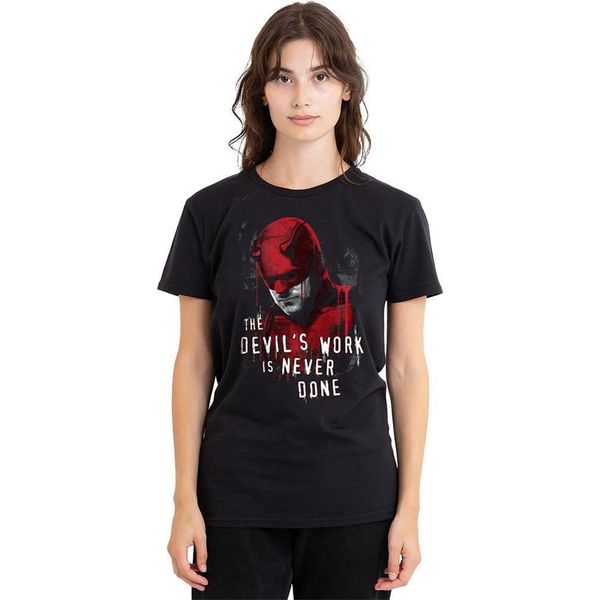 Daredevil - Maglietta Da Donna "Born Again Il Lavoro Del Diavolo Non è Mai Finito"" TV21865 (L) (Schwarz)"-image