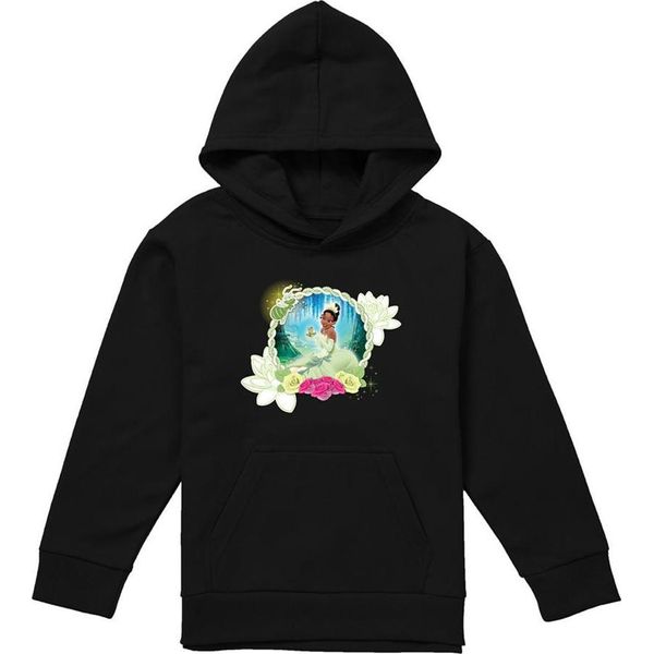 La Principessa E Il Ranocchio - Felpa Con Cappuccio "Bayou Beauty"" Per Bambini TV22258 (152-158) (Nero)"-image