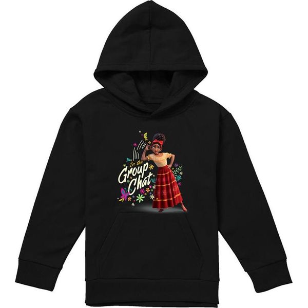 Encanto - Felpa Con Cappuccio "In The Group Chat"" Per Bambini TV22330 (128) (Nero)"-image