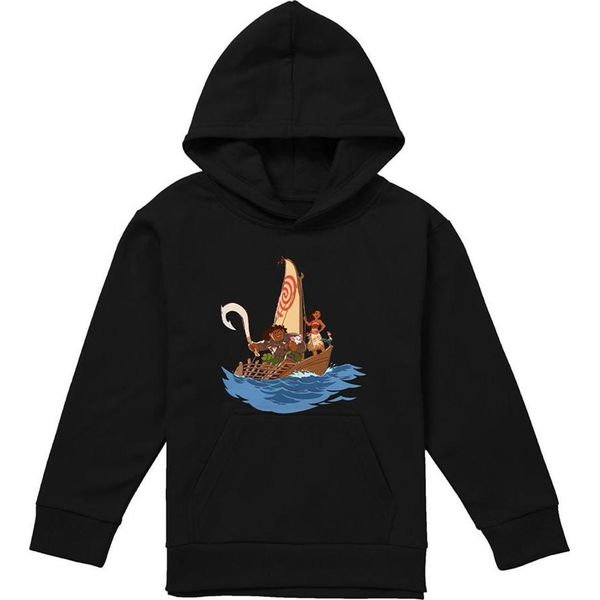 Moana - Felpa Con Cappuccio "Voyage"" Per Bambini TV22532 (116) (Nero)"-image