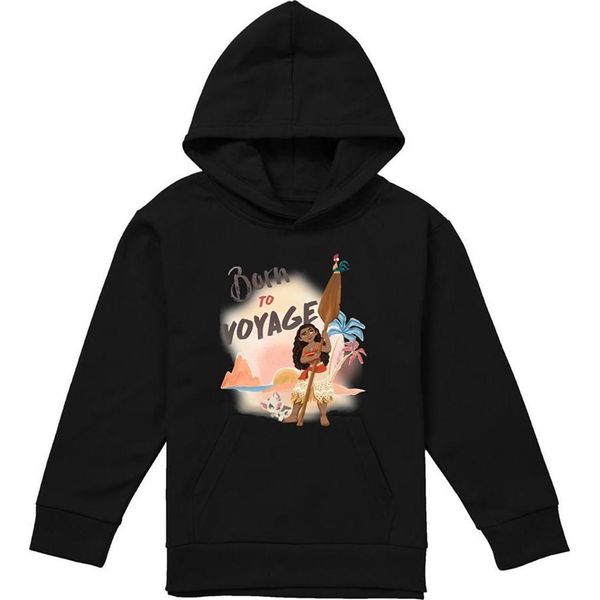 Moana - Felpa Con Cappuccio "Born To Voyage"" Per Bambini TV22530 (152-158) (Nero)"-image