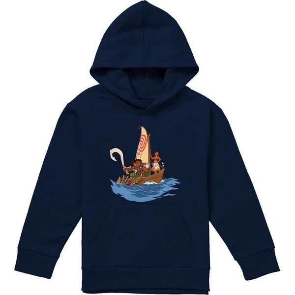 Moana - Felpa Con Cappuccio "Voyage"" Per Bambini TV22532 (128) (Navy)"-image