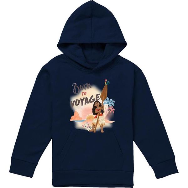 Moana - Felpa Con Cappuccio "Born To Voyage"" Per Bambini TV22530 (116) (Navy)"-image