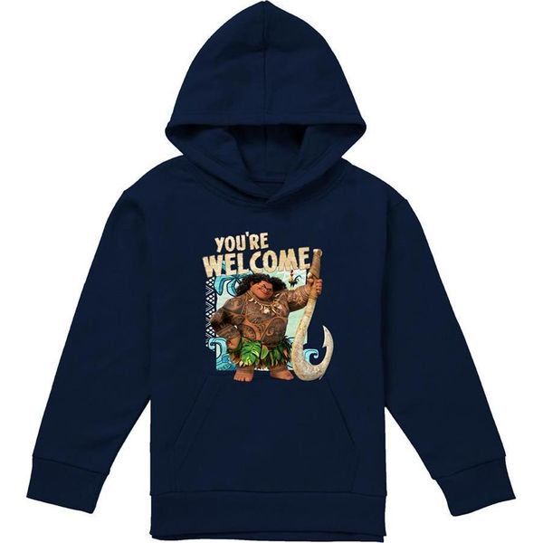 Moana - Felpa Con Cappuccio "You're Welcome"" Per Bambini TV22537 (128) (Navy)"-image