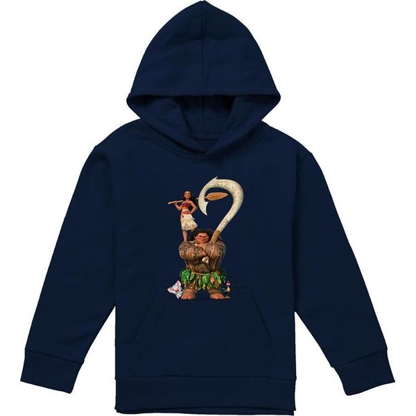 Moana - Felpa Con Cappuccio Per Bambini TV22538 (116) (Navy)-image