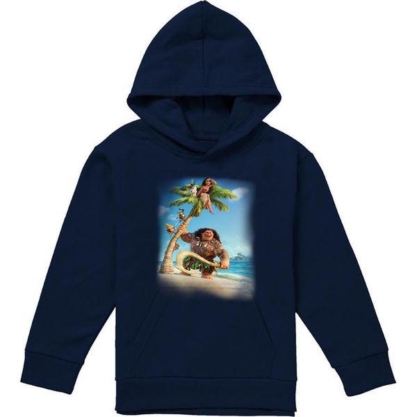Moana - Felpa Con Cappuccio Per Bambini TV22535 (116) (Navy)-image