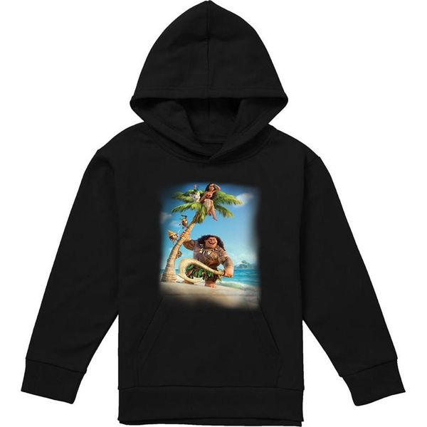 Moana - Felpa Con Cappuccio Per Bambini TV22535 (116) (Nero)-image
