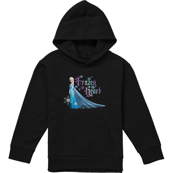 Frozen - Felpa Con Cappuccio "Frozen Heart"" Per Bambini TV22548 (116) (Nero)"-image