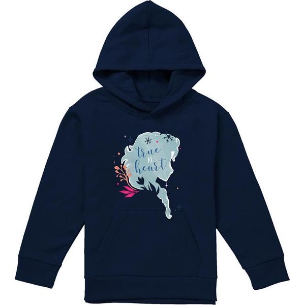 Frozen - Felpa Con Cappuccio "True At Heart"" Per Bambini TV22567 (152-158) (Navy)"-image