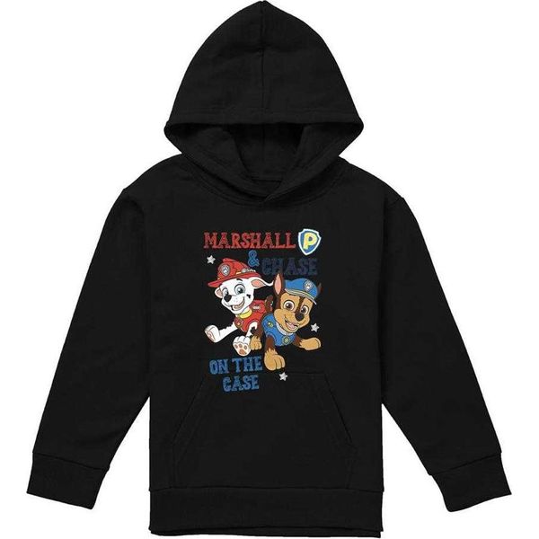 Paw Patrol - Felpa Con Cappuccio "Ruff Ruff Rescue"" Per Bambini, Screziata TV22574 (128) (Nero)"-image