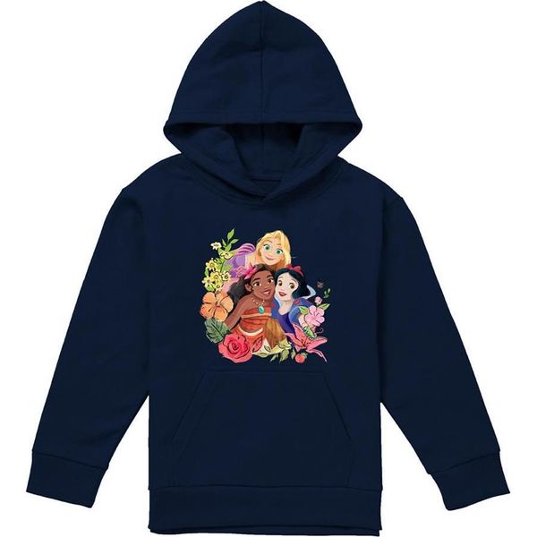 Disney Princess - Felpa Con Cappuccio Per Bambini TV22599 (116) (Navy)-image
