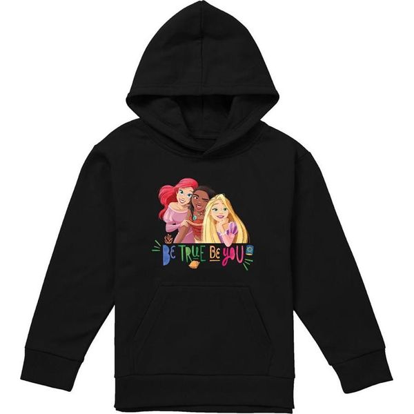 Principessa Disney - Felpa Con Cappuccio "Sii Vera, Sii Tu"" Per Bambini TV22600 (128) (Nero)"-image