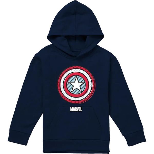 Capitan America - Felpa Con Cappuccio "Ziptone"" Per Bambini TV22704 (128) (Marina)"-image