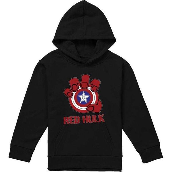 Capitan America - Felpa Con Cappuccio Per Bambini, Pullover TV22705 (116) (Nero)-image