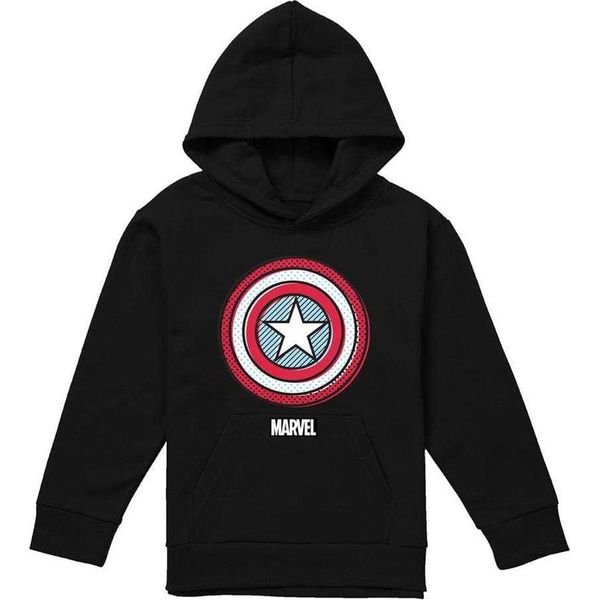 Capitan America - Felpa Con Cappuccio "Ziptone"" Per Bambini TV22704 (116) (Nero)"-image