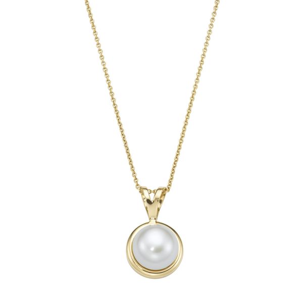 Kette Mit AnhäNger Luigi Merano "Mit Einer SüßWasser Zuchtperle, Gold 375", Gold, Halsketten, Damen, 45Cm, Gelbgold 375-image
