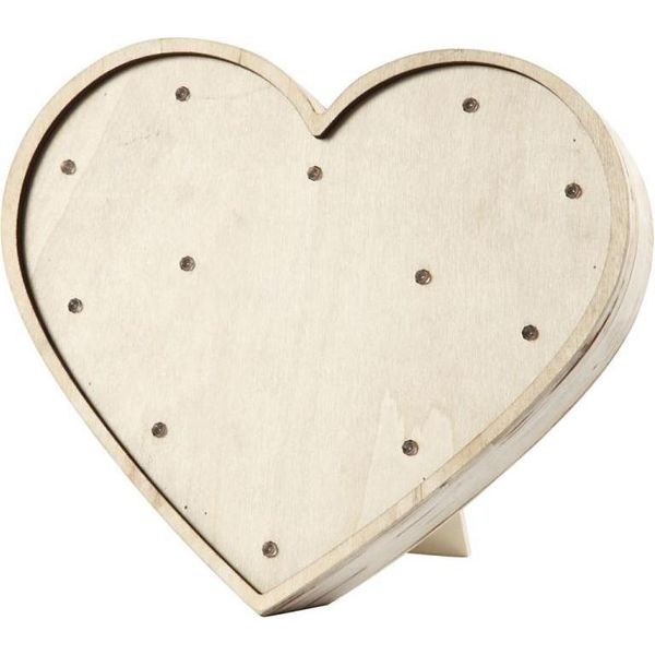 Cuore Di Legno Chiaro, Cuore, H 21 Cm, L 23,5 Cm, Compensato, 1 Pezzo, Profondità 3,5 Cm-image