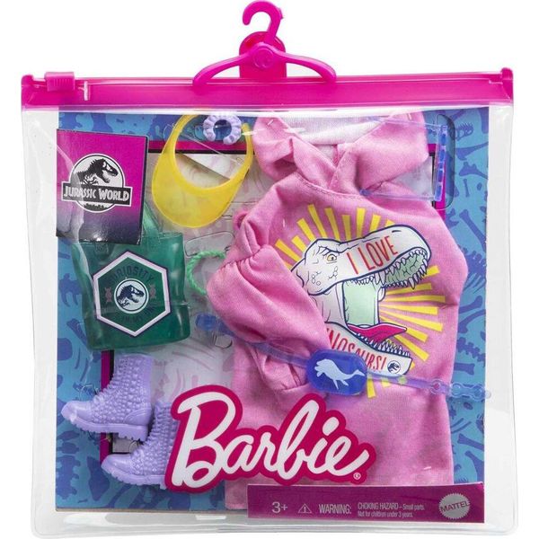 Amore Dinosauri | Mattel GRD62 | Set Guardaroba Barbie Abbigliamento Bambole-image