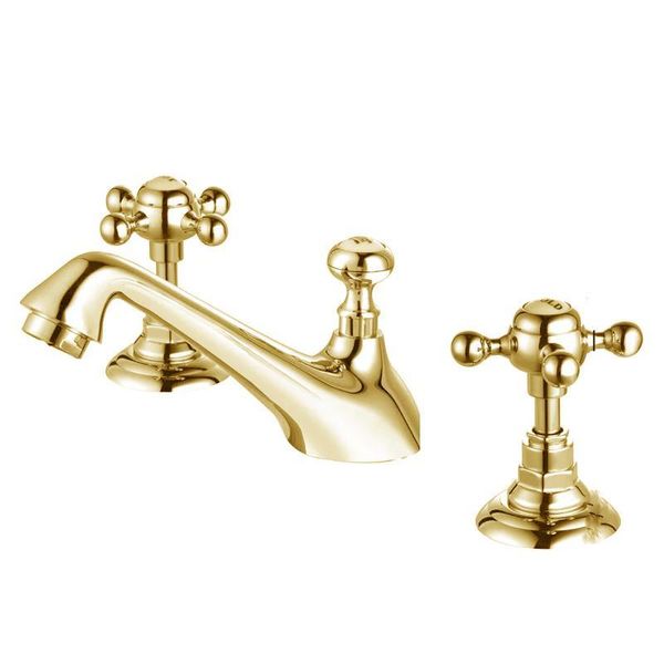 Miscelatore Retrò Per Lavabo Ratford Oro Lauferi-image