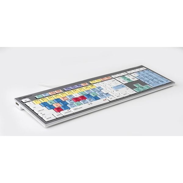 Logickeyboard Alba Tastatur Usb Aerty FranzöSisch Silber (LKB-CBASE-CWMU-FR)-image