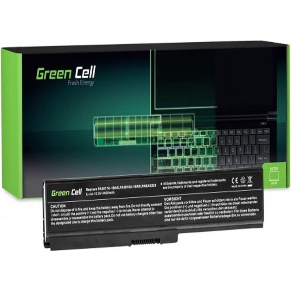 Green Cell - Batteria Per Computer Portatile (Equivalente A: Toshiba PA3817U-1BRS) - Ioni Di Litio - 6 Celle - 4400 Mah - Nero - Non è Un Problema-image