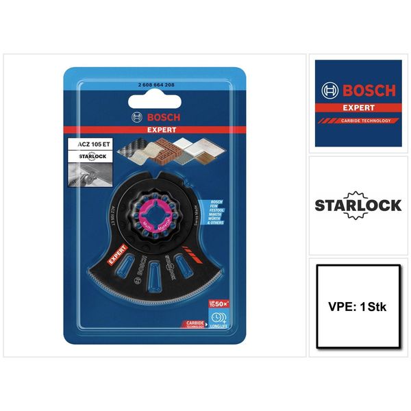 Bosch 2608664208 Bosch Expert Starlock Carbide SegmentsäGeblatt ACZ105ET 1 St.-image