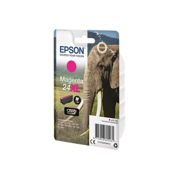 Original Epson Expression Photo XP-860 (C13T24334012 / 24XL) Druckerpatrone Magenta-image