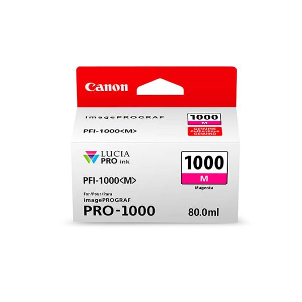 Original Canon Imageprograf Pro 1000 (0548C001 / PFI-1000M) Druckerpatrone Magenta-image