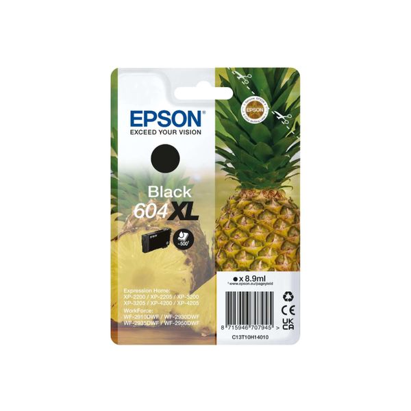 Original Epson Workforce WF-2930 Series (C13T10H14010 / 604XL) Druckerpatrone Schwarz-image