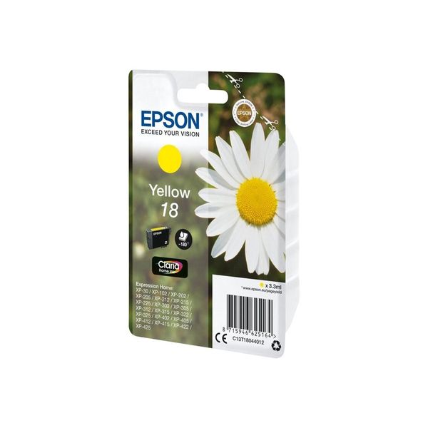 Original Epson Expression Home XP-413 (C13T18044012 / 18) Druckerpatrone Gelb-image
